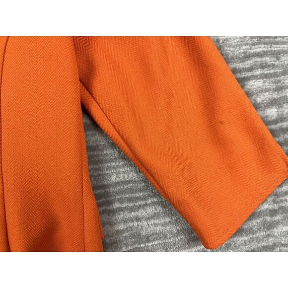 R&K Originals Suit‎ Jacket Womens 8 Orange Button Front 3/4 Sleeve Pockets - Picture 11 of 13